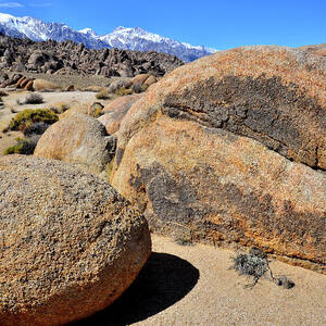Bowling Ball Boulder in Alabama Hills by Ray Mathis