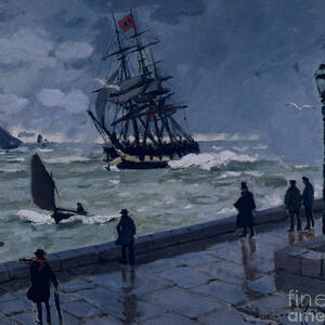 The Jetty at Le Havre in Bad Weather by Claude Monet
