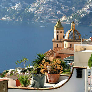 View from Praiano to Positano by Vicki Hone Smith