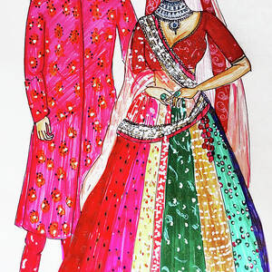 Indian dress sketch by moumita28 on DeviantArt