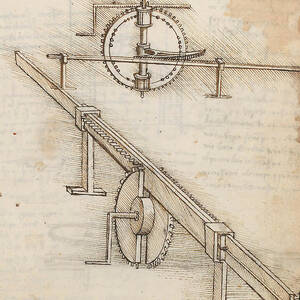 Folio f 2r. Codex Madrid I -Ms. 8937- 'Treaty of statics and mechanics', 192 folios with 384 page... #1 by Album