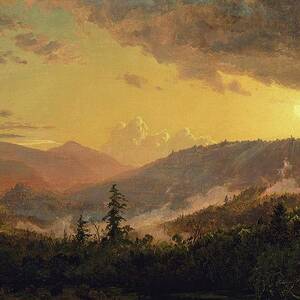 Sunset After A Storm In The Catskill Mountains by Jasper Francis Cropsey
