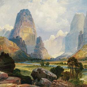 Valley Of Babbling Waters, Southern Utah by Thomas Moran