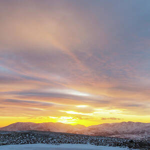 View South West From The Summit Of Red Screes At Sunset In #1 by Ashley Cooper / Naturepl.com
