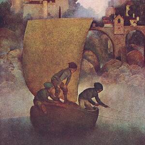 Wynken, Blynken And Nod by Maxfield Parrish