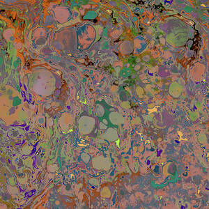 Colorful Paint Patterns As Abstract Art Background Texture #3 by Cavan Images