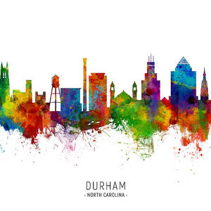 Durham England Skyline Cityscape Digital Art by Michael Tompsett