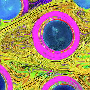 Colorful Paint Patterns As Abstract Art Background Texture #9 by Cavan Images