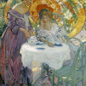 Afternoon Tea 1910 Richard Emile Miller by Richard Emile Miller