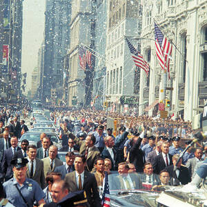 Apollo 11 Astronauts Waving To Crowds by Bettmann