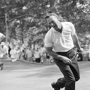 Arnold Palmer Grimacing After Missing by Bettmann