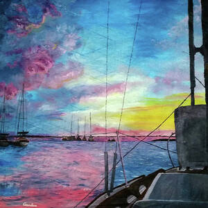 Art of the Sail At The End of the Day by Annalisa Rivera-Franz