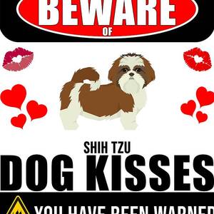 Beware Of Shih Tzu Dog Kisses Digital Art By Jose O