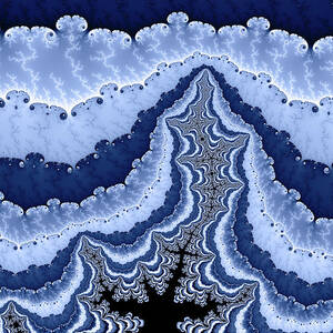 Blue abstract Fractal Art by Matthias Hauser