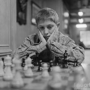Man Contemplating His Next Move Chess Stock Photo 1948539421