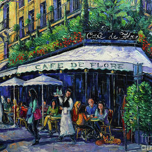 LA ROTONDE PARIS modern impressionist palette knife oil painting ...