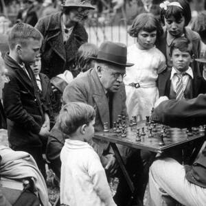 Chess Game Between Bobby Fischer by Bettmann