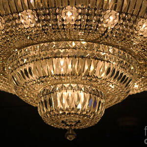 Closeup of Crystal Chandelier at Reagan Library by Colleen Cornelius