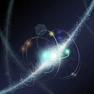 Electron Orbit Particle Cloud by Science Photo Library