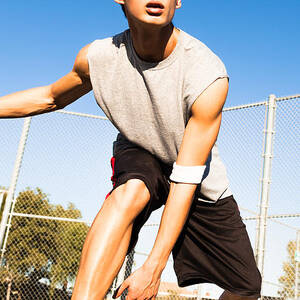 Handsome Male Playing Basketball Outdoor Photograph by Pkpix - Fine Art ...