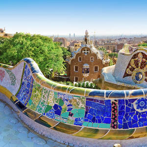 Gaudis Parc Guell In Barcelona by Samburt