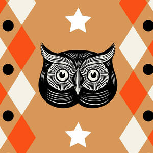 Geometric Owl In A Colorful Pattern by Curtis Licensing