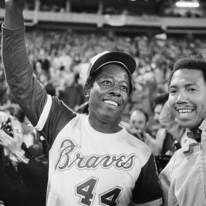 Hank Aaron With Record-breaking by Bettmann