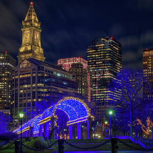 January Evening at Christopher Columbus Park by Kristen Wilkinson