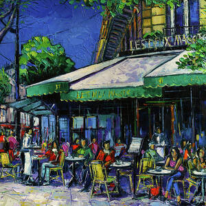 Parisian Cafe Painting by Mona Edulesco - Fine Art America