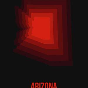 Arizona Pop Art Map 1 Painting by Naxart Studio - Fine Art America
