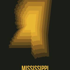 Mississippi Watercolor Map Digital Art by Naxart Studio - Fine Art America