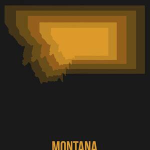 Montana Watercolor Map Mixed Media by Naxart Studio - Fine Art America