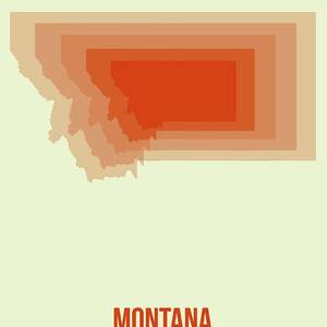 Montana Watercolor Map Mixed Media by Naxart Studio - Fine Art America
