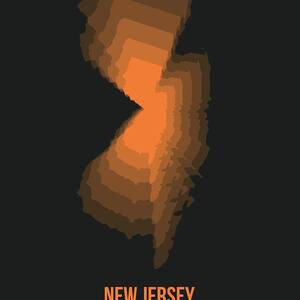 New Jersey Watercolor Map Painting by Naxart Studio - Fine Art America