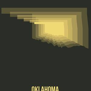 Oklahoma Pop Art Map 1 Painting by Naxart Studio - Fine Art America