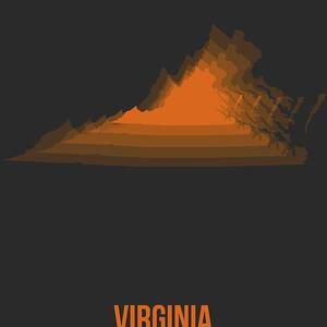 Virginia Watercolor Map Digital Art by Naxart Studio - Fine Art America