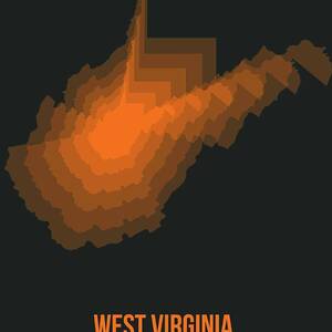 West Virginia Pop Art Map 2 Painting by Naxart Studio - Fine Art America