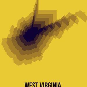 West Virginia Pop Art Map 1 Painting by Naxart Studio - Fine Art America