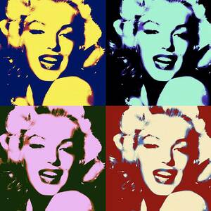 MARILYN MONROE Portrait Painting Dipinto Malerei Cadre Marco Painting ...