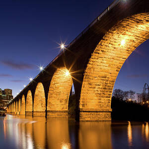 Minneapolis Famous Stone Arch Bridge by Jimkruger