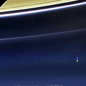 Pale Blue Dot - Cassini Metal Print by Mike Synthwave - Fine Art America