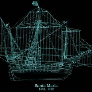 Santa Maria ship plans. Drawing by StockPhotosArt Com - Fine Art America