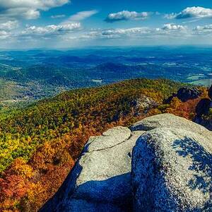 Shenandoah Autumn View From Old Rag Mountain  by Mountain Dreams