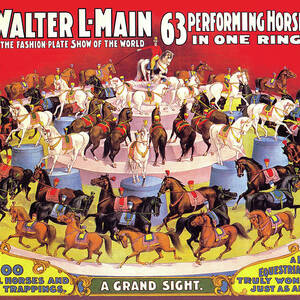 Sixty-Three Performing Horses in One Ring: Walter L. Main Shows by Unknown