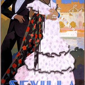 Spain 1960 Seville April Fair Travel Poster Digital Art by Retro ...