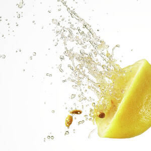 Squashed Lemon Slice Spurting Juice And by Yamada Taro