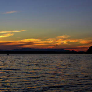 Sun setting on Puget Sound  ss1 by Cathy Anderson