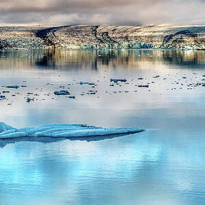 Sunrise Glacier Lagoon Iceland by M G Whittingham
