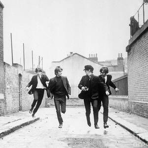 The Beatles Running In A Hard Days Night by Bettmann