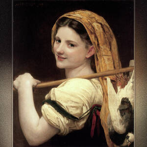 La Frileuse by William-Adolphe Bouguereau Old Masters Reproductions  Painting by Rolando Burbon - Fine Art America